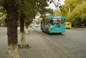 Вагон модели ЗиУ-9, 1993 года постройки на Красном пути следует по одному из самых напряжённых троллейбусных маршрутов - №8.