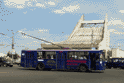 Мимо Омского Государственного Музыкального Театра следует вагон 2-ого троллейбусного депо по 16-ому маршруту.